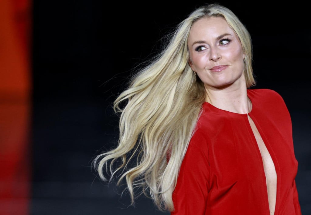 <p>US athlete Lindsey Vonn presents a creation by l&lsquo;Oreal Paris for the Women&lsquo;s Spring/Summer 2027 collection fashion show as part of the Paris Fashion Week, in Paris on September 28, 2026. (Photo by Kenzo TRIBOUILLARD/AFP)</p>
