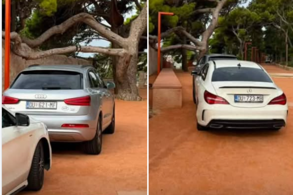 <p>Parkirani automobili u novoobnovljenom dubrovačkom parku Gradac</p>