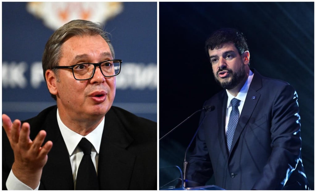 <p>Vučić i Pedro Vargas: ruka ruku mije</p>