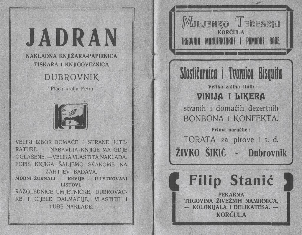 <p>Dubrovačka stastičarnica na Korčuli nudila je i pića i likere</p>