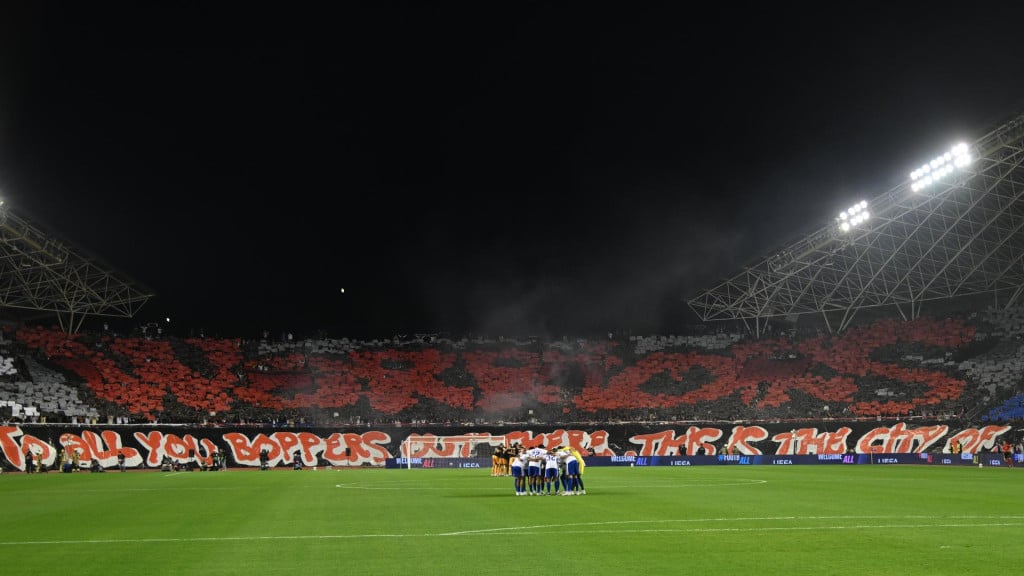 <p>Split 151026.<br>
Stadion Poljud.<br>
Utakmica 1. kola UEFA Konferencijske lige, Hajduk - Ajax.<br>