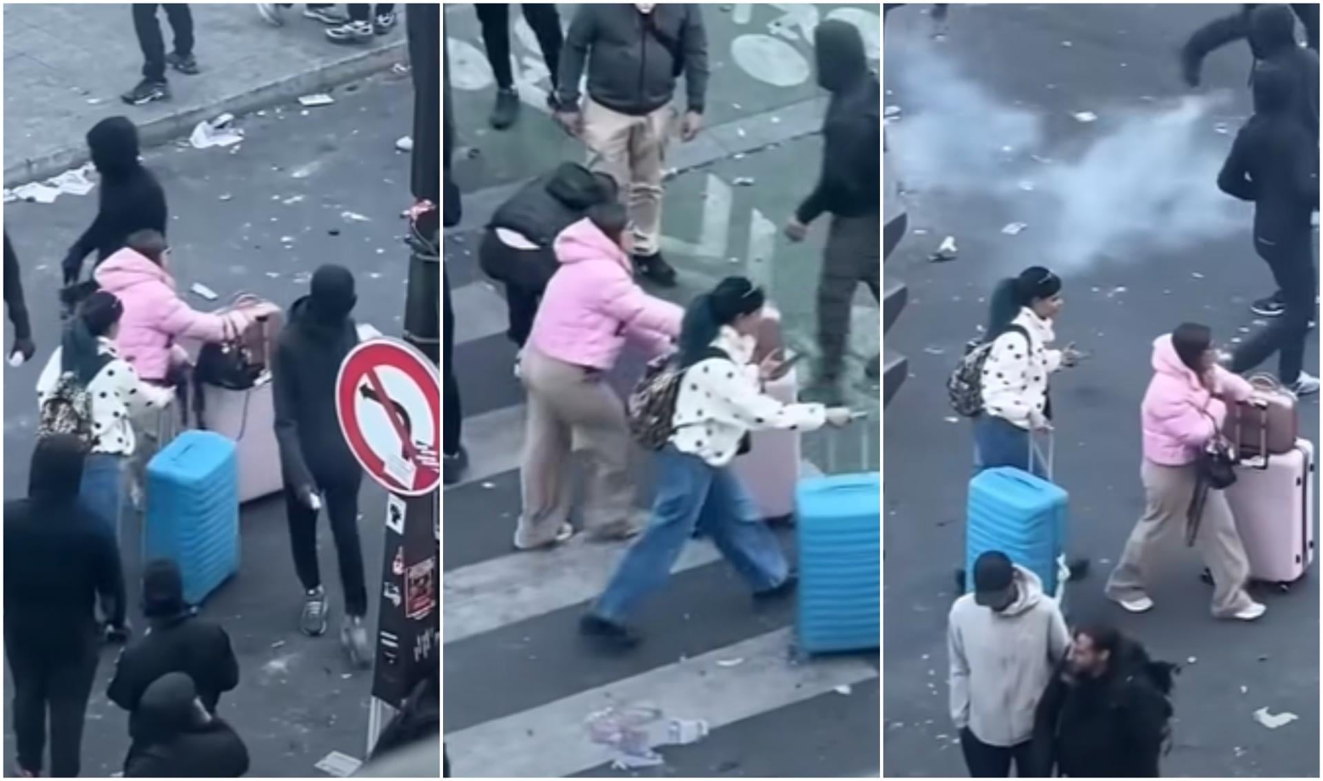 VIDEO Pariz gori, a one traže put do hotela? Poput scena iz filma, ovo je nestvarno. Kao da se oko njih ništa ne događa