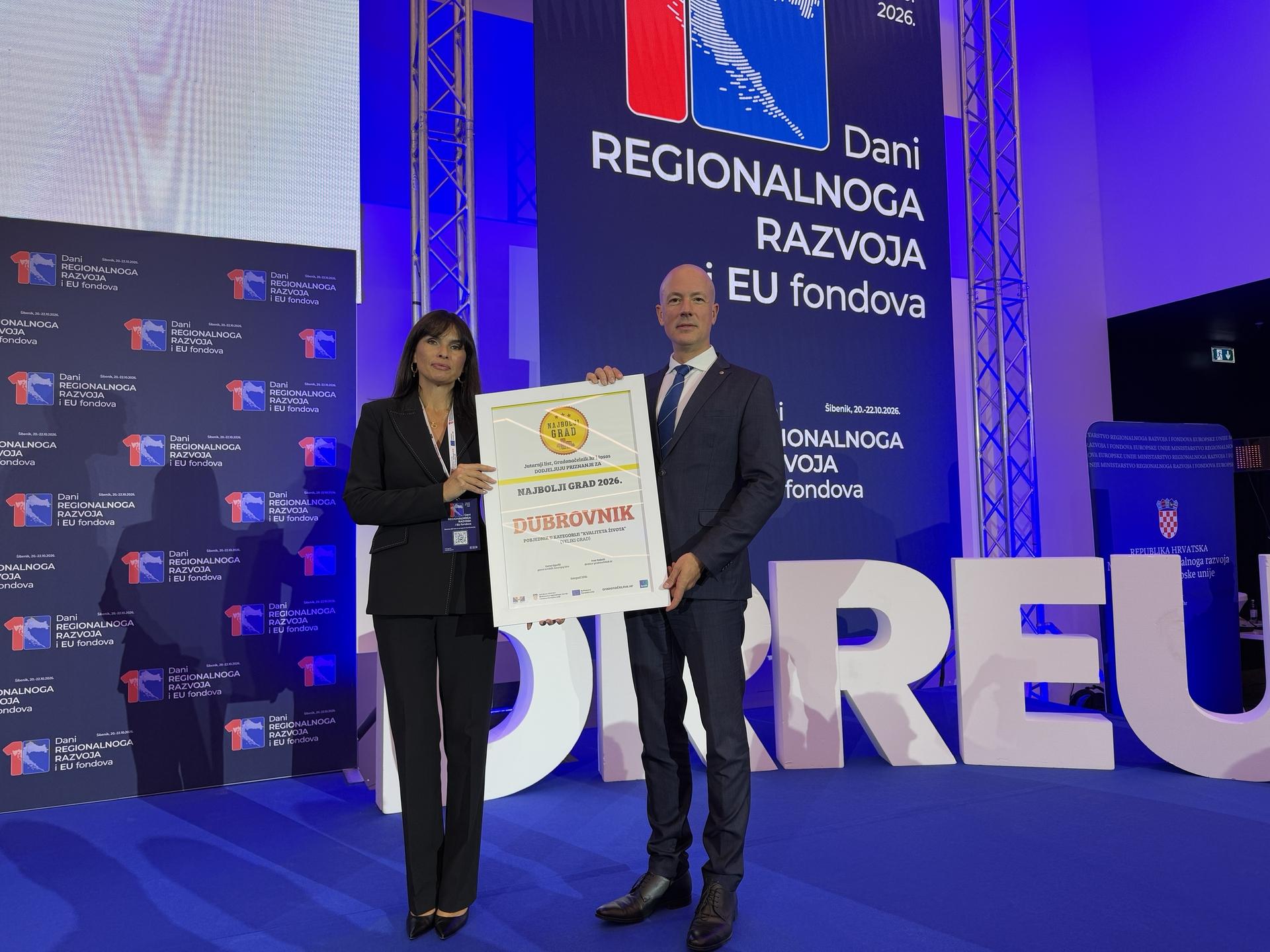 Dubrovnik treći put najbolji veliki grad za život u Hrvatskoj. Franković: "Uspjeh Dubrovnika mora se osjetiti u životu svake obitelji"