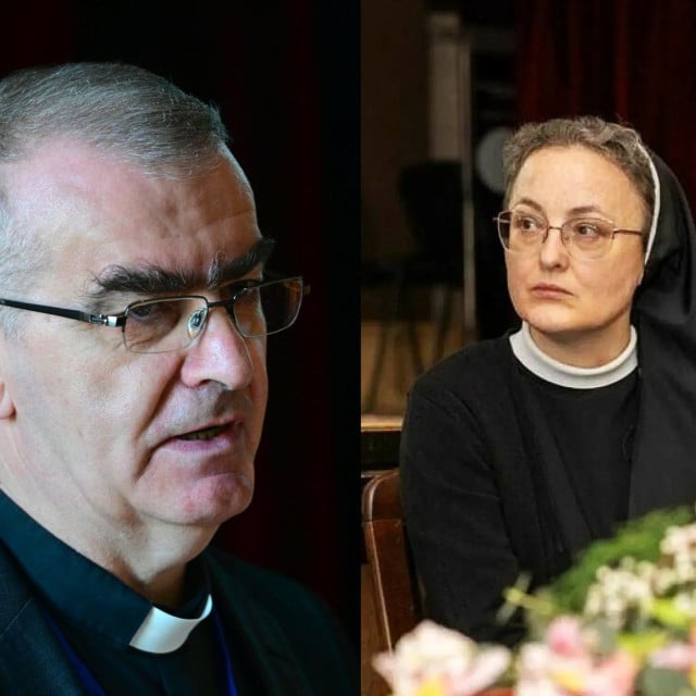 <p>Dekan KBF-a Ivan Bodrožić i&nbsp;Miljenka Grgić</p>