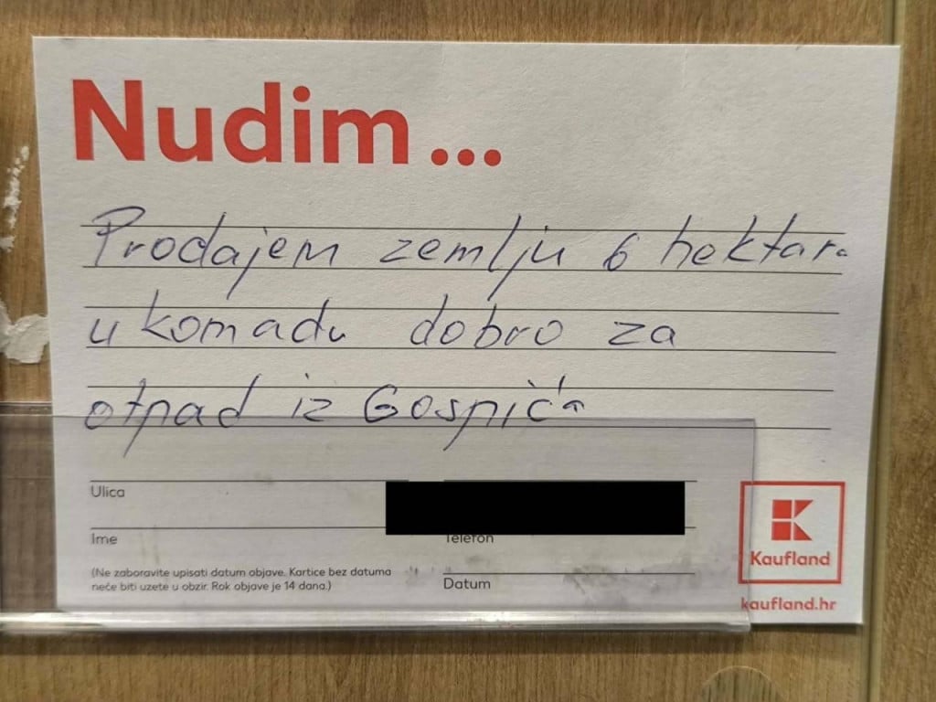 <p>Nesvakida&scaron;nji oglas u karlovačkom Kauflandu<br>
&nbsp;</p>