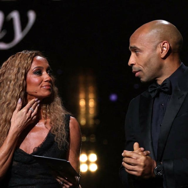 <p>Kate Scott i Thierry Henry</p>